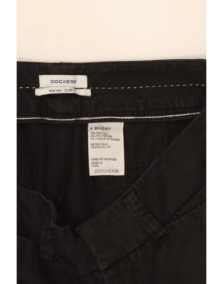 Женские повседневные брюки DOCKERS изогнутые со средней посадкой размер США 4 малые W27 L29 черные BJ29 - Изображение 3 из 3