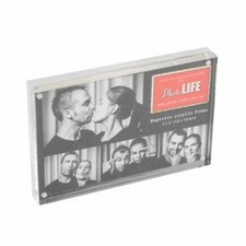 ACRYLIC BLOCK FREESTANDING PHOTO STRIP FRAME 4"X6" MAGNETIC