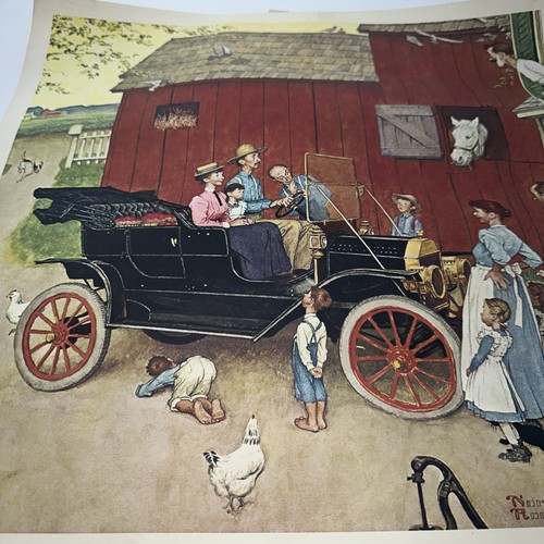 Norman Rockwell Vintage Poster "The Famous Model T was 'boss of the road'" Print - Picture 3 of 17