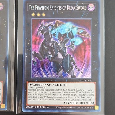 Yu-Gi-Oh! The Phantom Knights of Break Sword RA02-EN035 1st Edition Lot of 2
