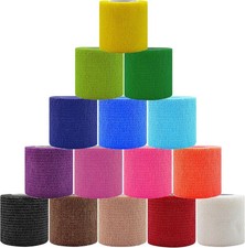 15 Pack Self Adhesive Bandage Wrap 2 Inch x 5 Yards Mix  Self-Adherent