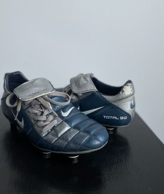 Nike Air Zoom Total 90 SG Blue Silver Soccer Cleats US 9.5 EU 43