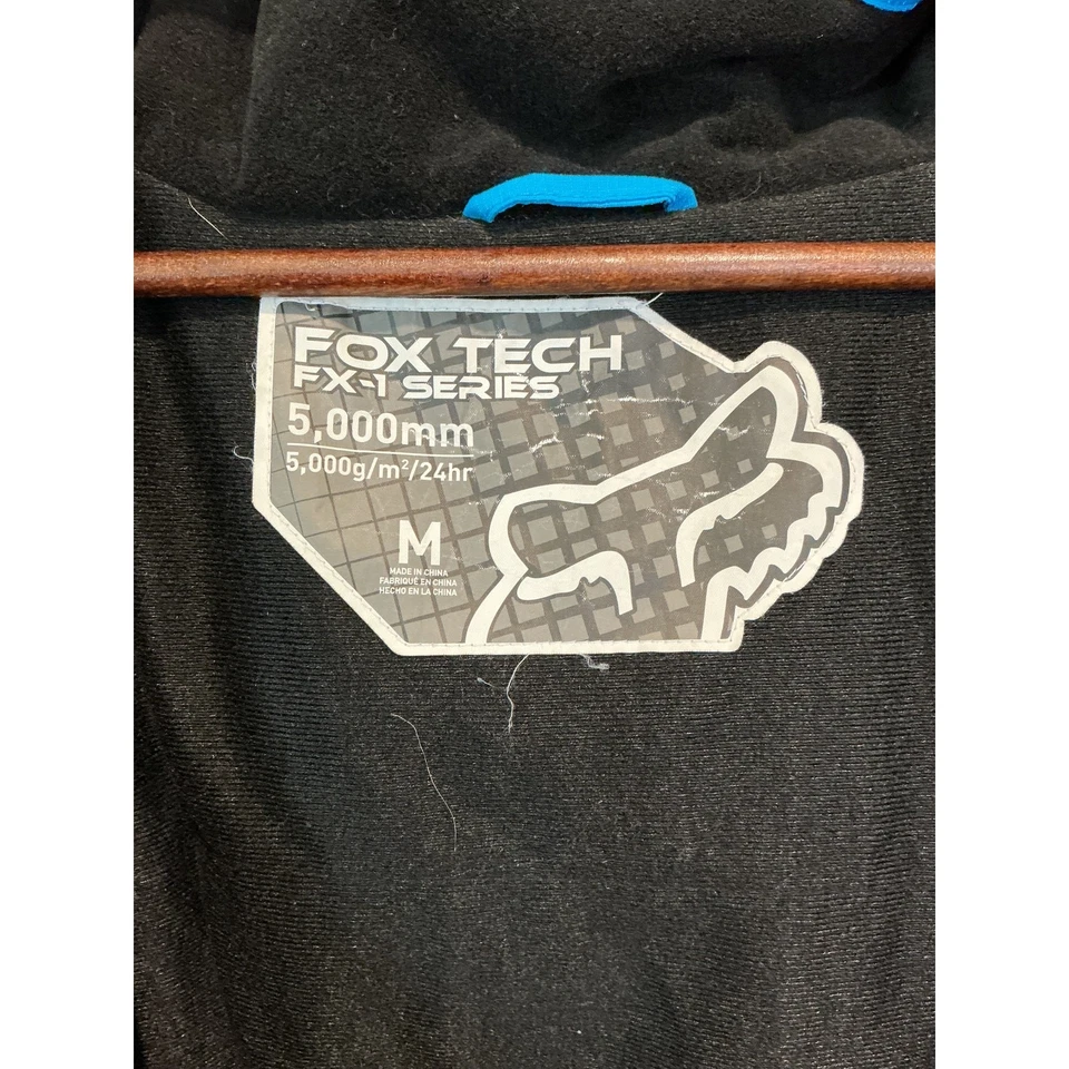 Chaqueta Fox Racing FX-1 Tech para hombre M azul impermeable snowboard esquí abrigo con capucha Foto 4 de 4