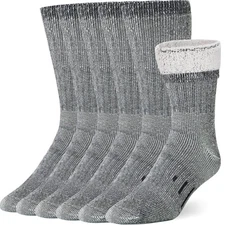 Merino Wool Casual Warm Socks for Winter - Cozy Boot Socks for Men  Women LXL
