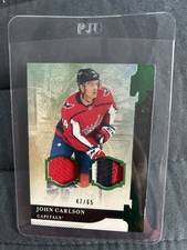 2019-20 Upper Deck Artifacts Emerald Material /65 John Carlson #55