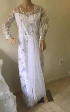 African Print Kayin White Lace Ankara women clothing dashiki Maxi dress