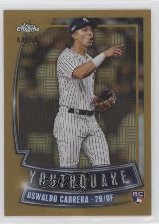 2023 Topps Chrome Youthquake Gold Refractor 44/50 Oswaldo Cabrera #YQ-36 rw6