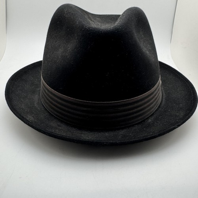 #ad Vintage Stevens XXX Gold Bond Beaver Fedora Hat Men#x27;s Size 7 1 4 Black $28.79