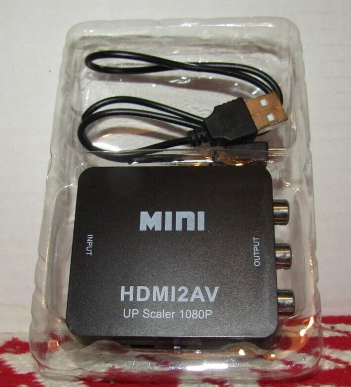 HDMI2AV Mini Converter HDMI To AV Adapter HDMI To RCA 1080P HD Video Audio Box - Image 3 of 4