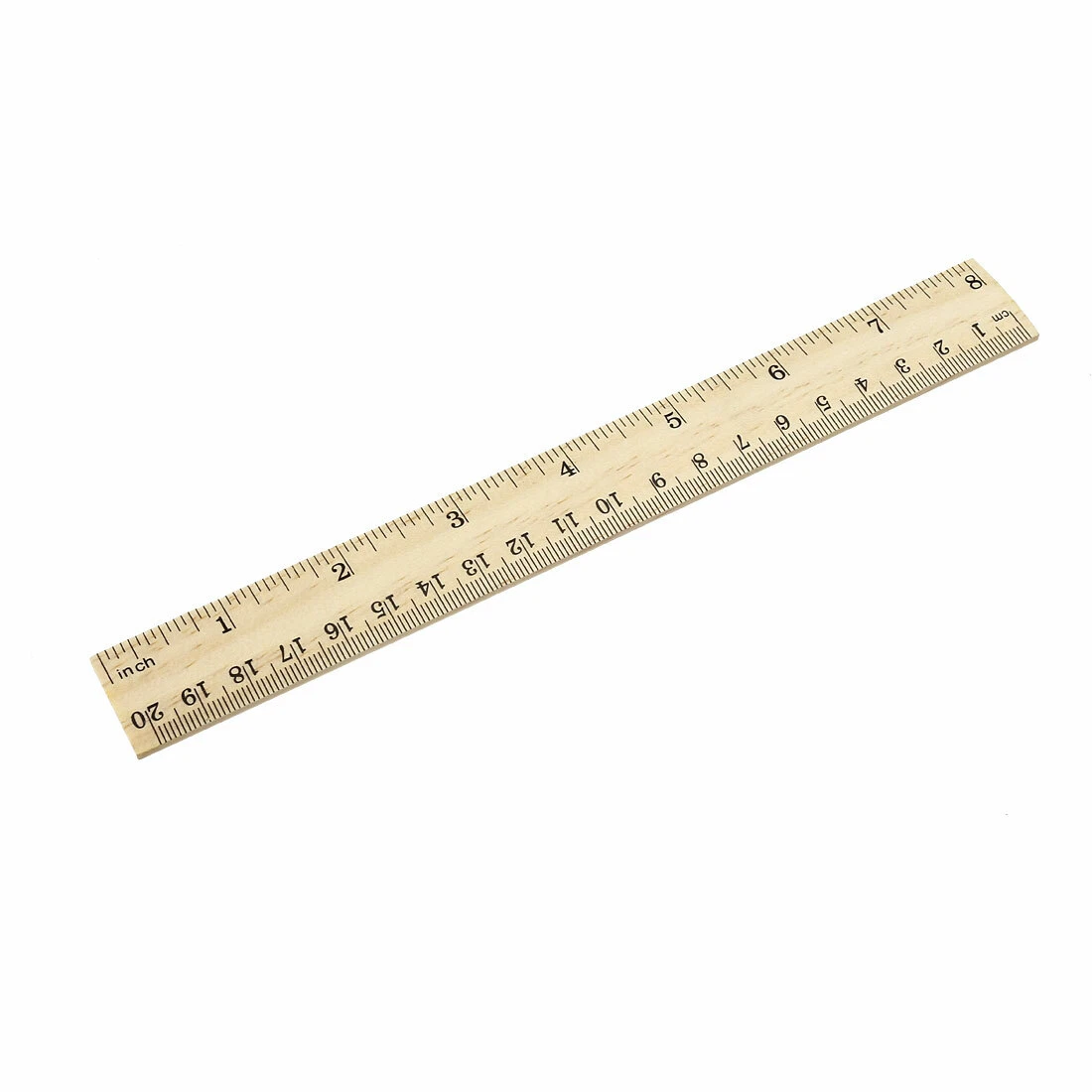 Wood Ruler 20cm 8 Inch 2 Scale Office Rulers Wooden Measuring Ruler 10pcs