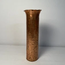 Vintage Hammered Copper Bud Vase Arts And Crafts Style 6.25"