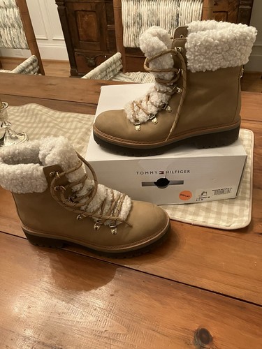 Tommy Hilfiger Womens Faux Fur Boots