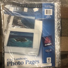 10 Avery Photo Pages for Four 4 x 6 Horizontal Photos, 3-Hole Punched Plus 7