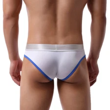 Mens High Leg Briefs Sexy Underwear Low Waist U Pouch Comfort Flex Waistband