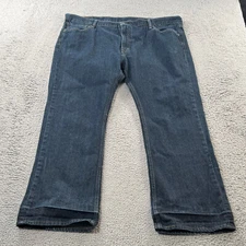 Levis 527 Bootcut Jeans Mens 44x30 Blue Faded Denim Western Cowboy Whiskers