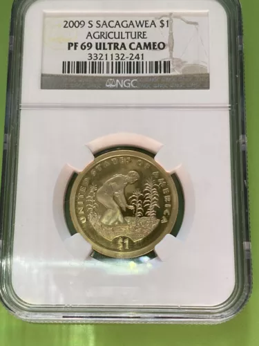 2009-S Sacagawea Dollar-Agriculture-NGC PF 69 Ultra Cameo