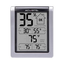 AcuRite Wireless Digital Indoor Thermometer and Hygrometer Monitor for Black