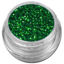 Pailletten Hexagon Glitter Puder Pulver Gr&uuml;n Nail Art Nagel Design Nailart