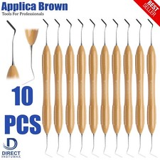 Dental Composite Filling Instruments Silicon Handle Applica Brown Color   