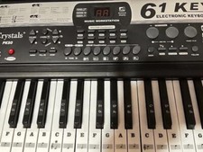 Crystals Pk80 Electronic Keyboard. Black, 61 Keys. Music Fairy. Mp3 Play, Sound.