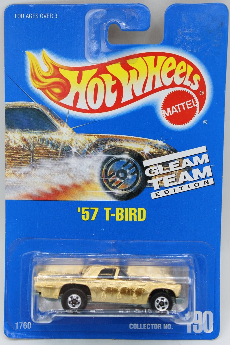 1992 Hot Wheels 57 T-Bird #190 Gold Chrome Thunderbird Gleam