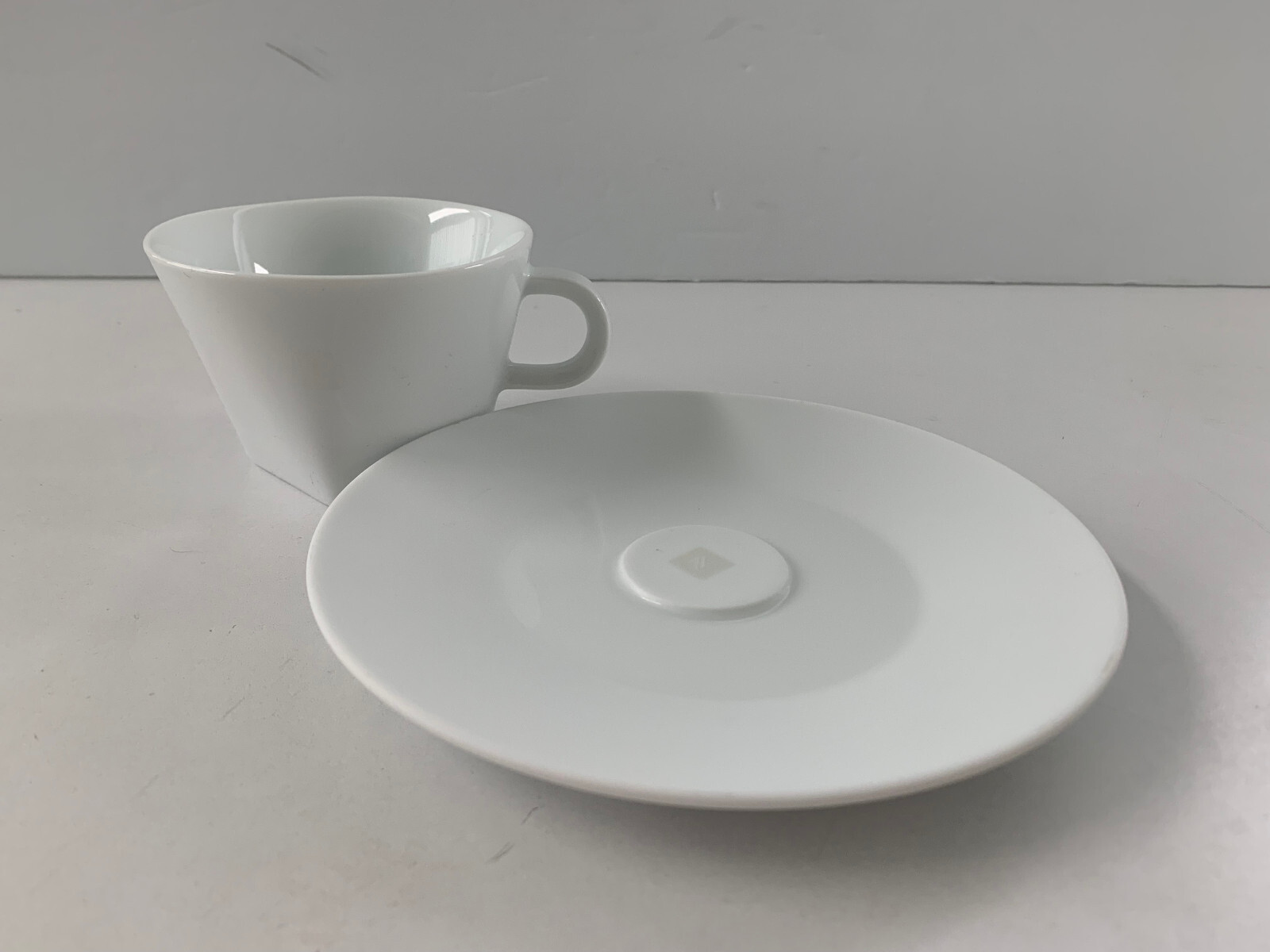 Nespresso Coffee Cup & Saucer Set Big Game White Espresso Latte Cappuccino