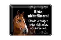 Blechschild Spruch 40X30 Cm Bitte Nicht FüTtern Pferde Deko Schild