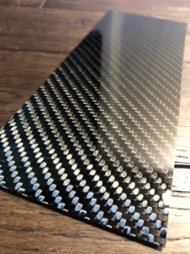 Real Carbon Fibre Veneer Sheet Flexible 3M Self Adhesive 300x75mm High Quality