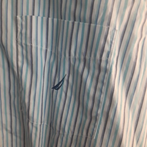 Nautica 80s 2ply Cotton Button up sz S Stripe - Picture 4 of 8