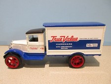 Blue  White TRUE VALUE 1913 HAWKEY DELIVERY TRUCK Diecast COIN BANK By ERTL