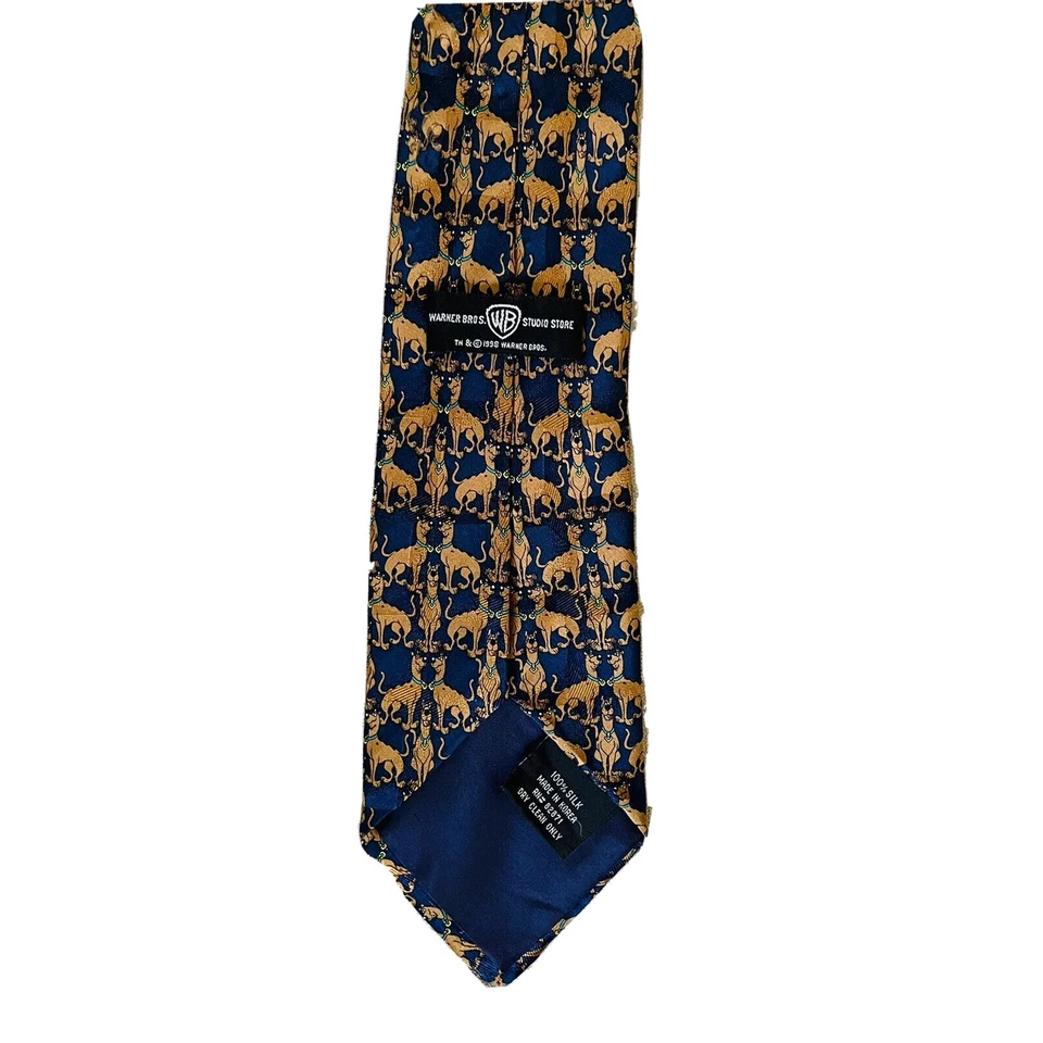 [VINTAGE ‘98, RARE] Men's Novelty Scooby Doo 100% Silk Neck Tie - Blue - Image 3 of 3