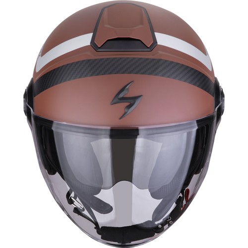 Motorrad Helm XL - Scorpion Jethelm EXO-City II 2 Riva - braun-silber matt - Bild 2 von 3