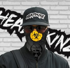 NECK GAITER / HEAD SOCK - BIOHAZARD BLACK - FACTORY SECONDS 