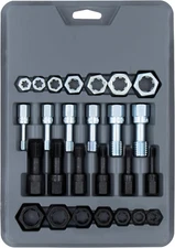 2581 26-Piece Thread Restorer Tap and Die Set, Black