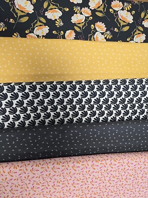 4,5 Meter Konvolut 100% Premium Quilten Patchwork Baumwolle Sweetbee