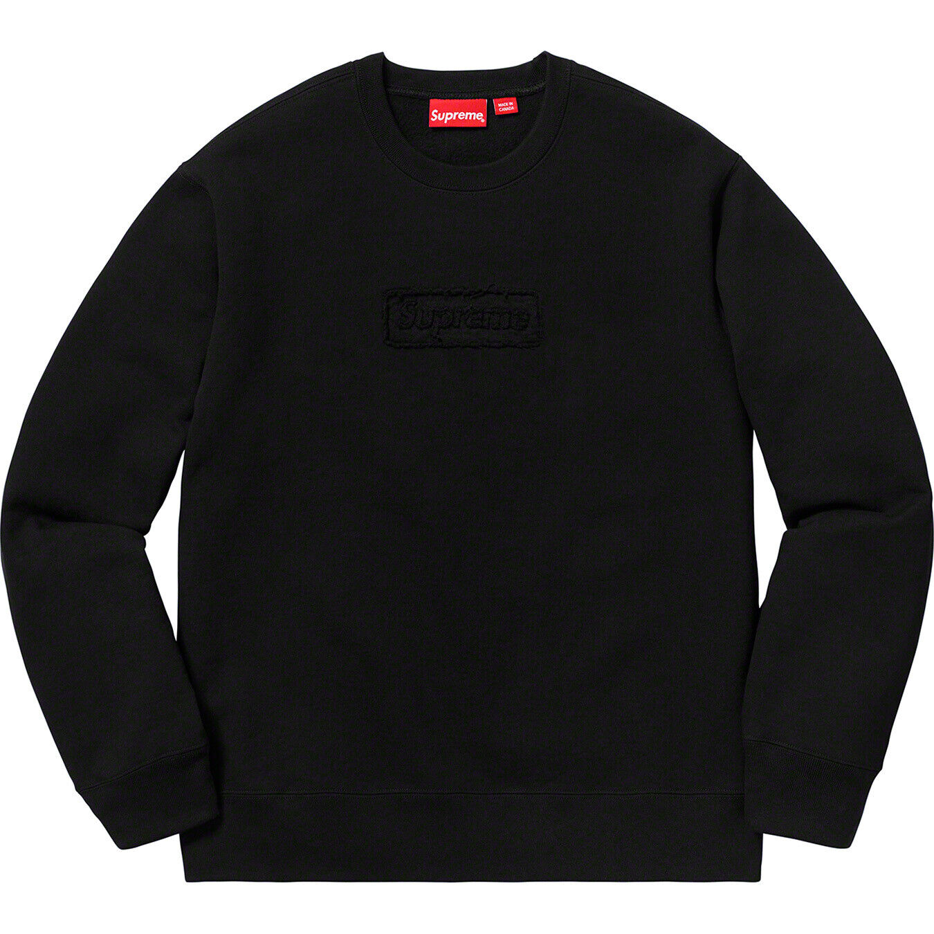 XL Supreme Cutout Logo Crewneck 黒 国内正規品