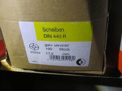 17,5 mm Unterlegscheiben verzinkt DIN440 100Stück  / Aktion H2Breg5.-.