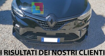 ECKBRJA Séparateur Lèvre Extension Jupe Latérale Pour Renault Clio 5 - Spoiler Pare-Chocs Noir Brillant