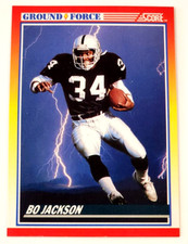 1990 Score  BO JACKSON Ground Force Card #330 OAKLAND RAIDERS