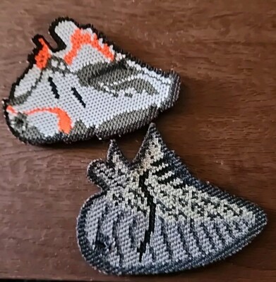 Yeezy Shoe Patches Qty 2 Embroidered Hip Hop Rap Yeezy's Sneaker Sew On Kanye