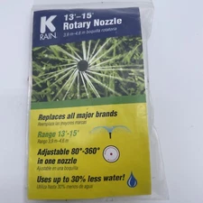 K Rain 13’- 15’ Rotary Nozzle Adjustable Range 80° to 360°