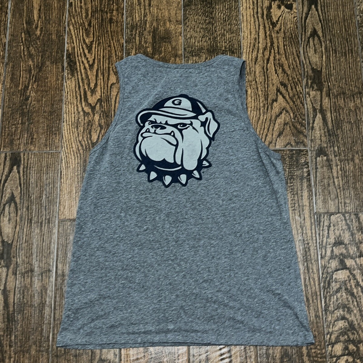Georgetown Hoyas Mens Original League Grey Pocket Tank Top Shirt 