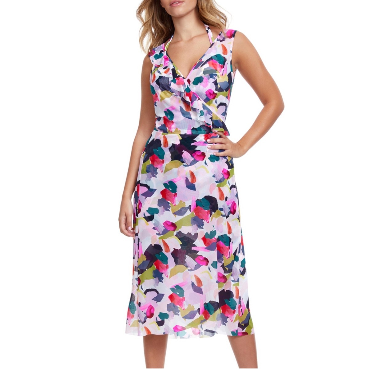 gottex beach dress Gottex Beach Life Geometric Crochet Mini Beach Dress Cover-Up main image 1