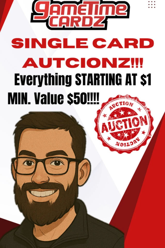Single Card Auctionz!  Every Card Starting @ ONLY $1 w/$50 Min Value!!!!!