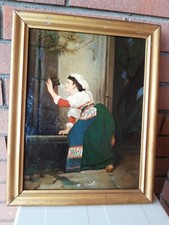 Straordinario olio su tela, scuola romana, xix secolo