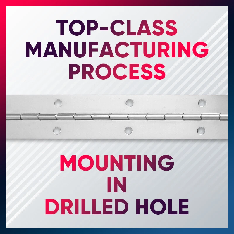 Premium Piano Hinge Continuous Hinge 25m Brass Nickel Plated Stainless Steel Oz - image 3 of 3