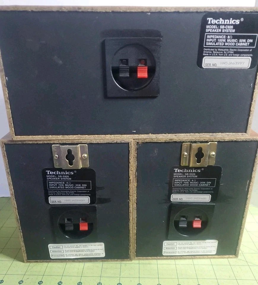 Sistema de Altavoces Technics SB-S926 SB-C926 Grano Madera Como Nuevo  Foto 2 de 4