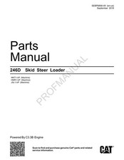 Caterpillar Cat 246D Skid Steer Loader Parts Catalog Manual SEBP6856