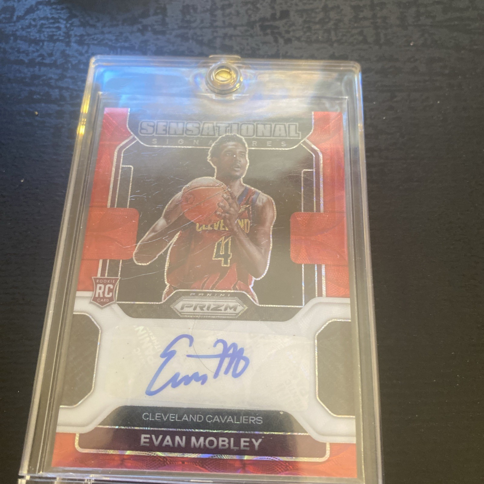2021-22 Panini Prizm Evan Mobley Auto RC Red Choice Prizm Sensational Signatures