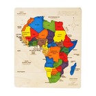 EKOPLAY窶冱 Africa MAP Wooden Puzzle for Kids, 31 Piece Jigsaw Puzzle for Schoo...